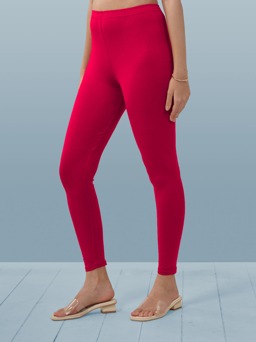 Pink Ankle Length Leggings