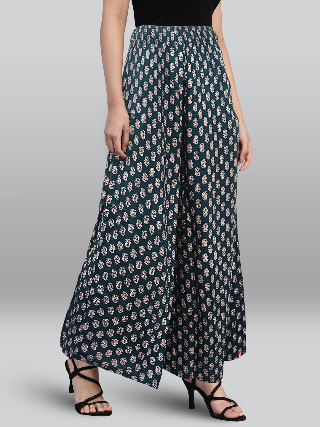 Green Printed Palazzo