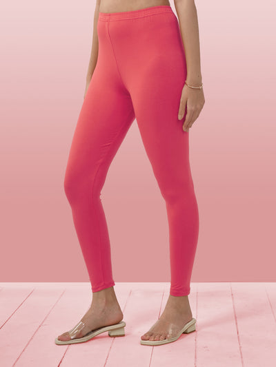 Pink Ankle Length Leggings