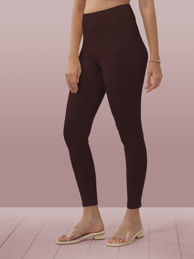 Maroon Ankle Length Leggings