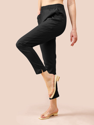 Black Cotton Pant