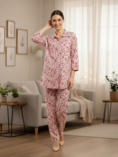 Lyra Women's Printed Premium Rayon B4 Co-ord Set