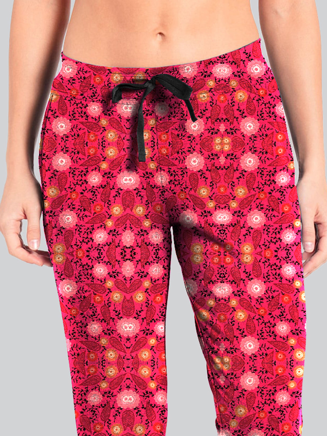 Deep Pink Printed Relax Pyjama #602