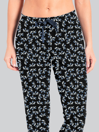 Black Printed Relax Pyjama #602