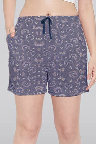 Grey Printed Night Shorts