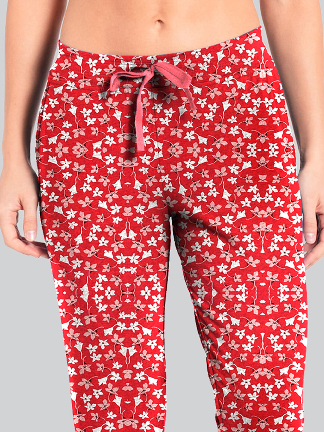 Red Printed 3/4 Relax Pyjama #602