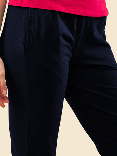 Navy 3/4 Capri Track Pant #302