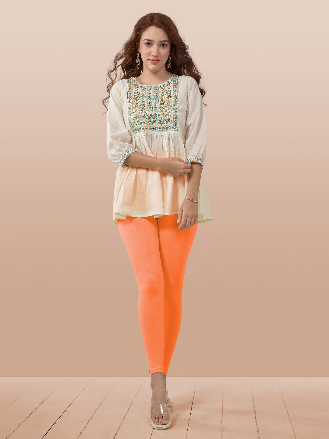 Coral Ankle Length Leggings