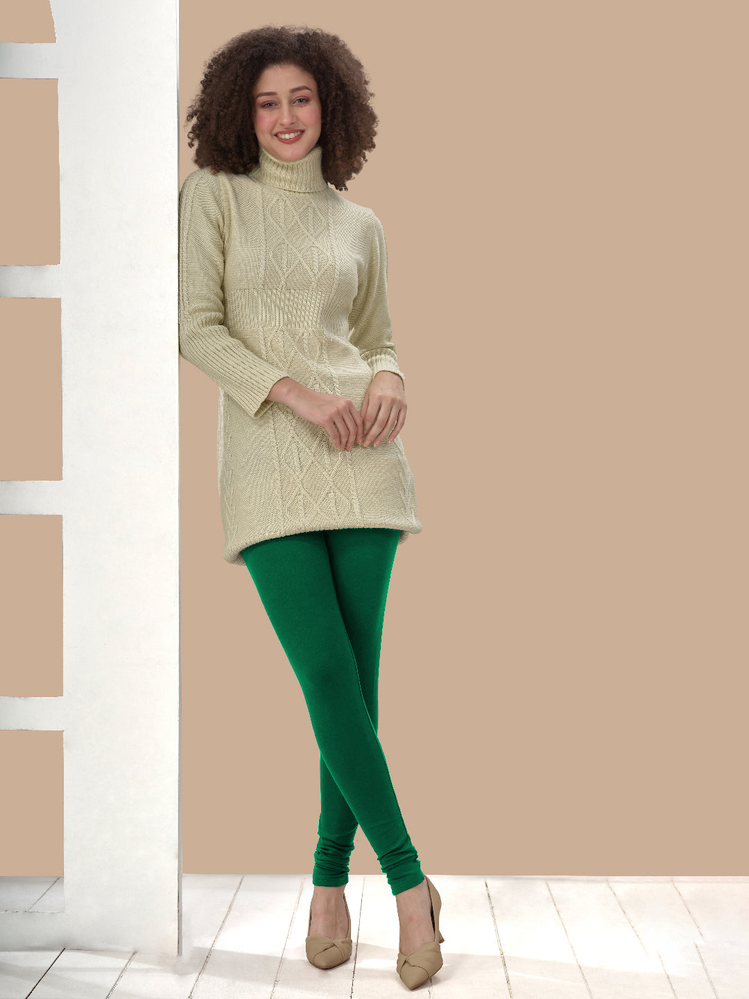 Green Winter Leggings