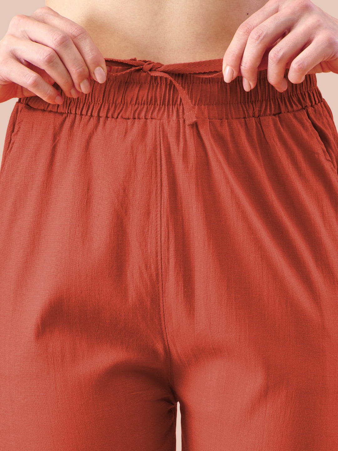 Red Cotton Pant