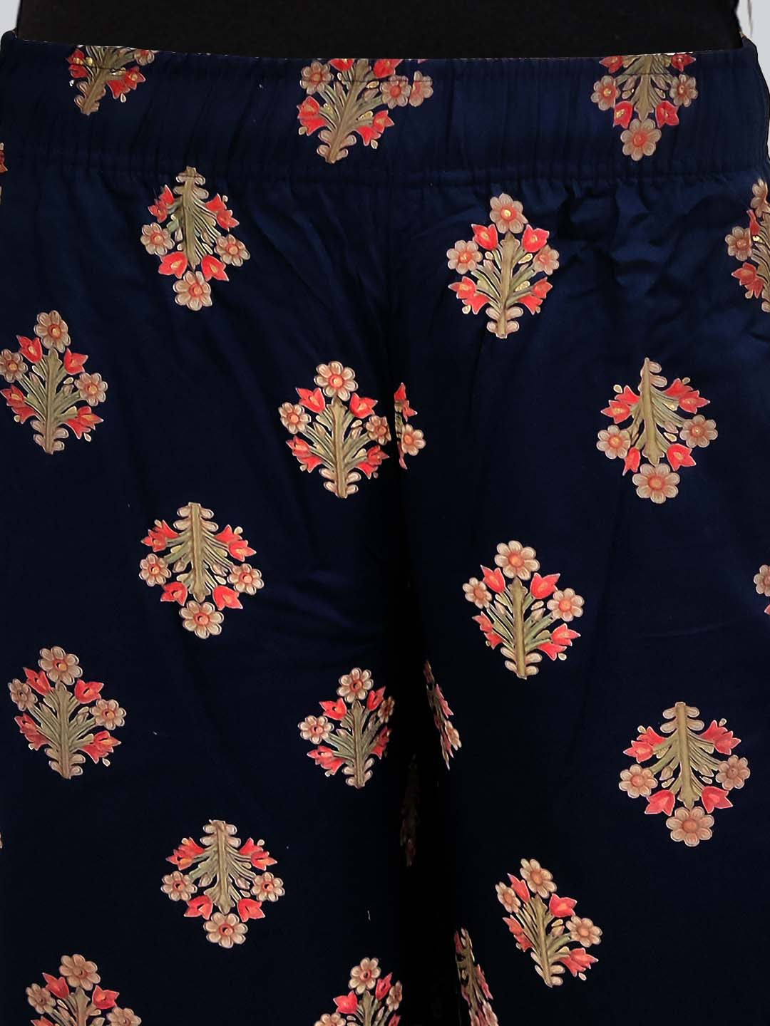 Navy Printed Palazzo