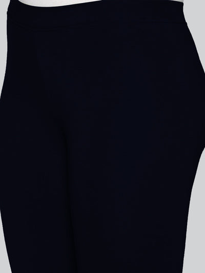 Navy Viscose Ankle Length Leggings