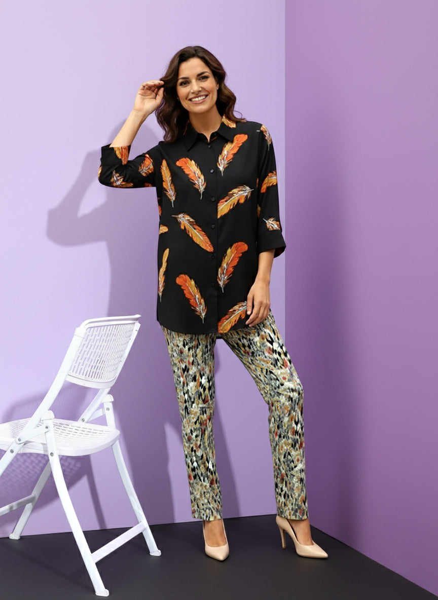 Lyra Women's Printed Premium Rayon B4 Co-ord Set