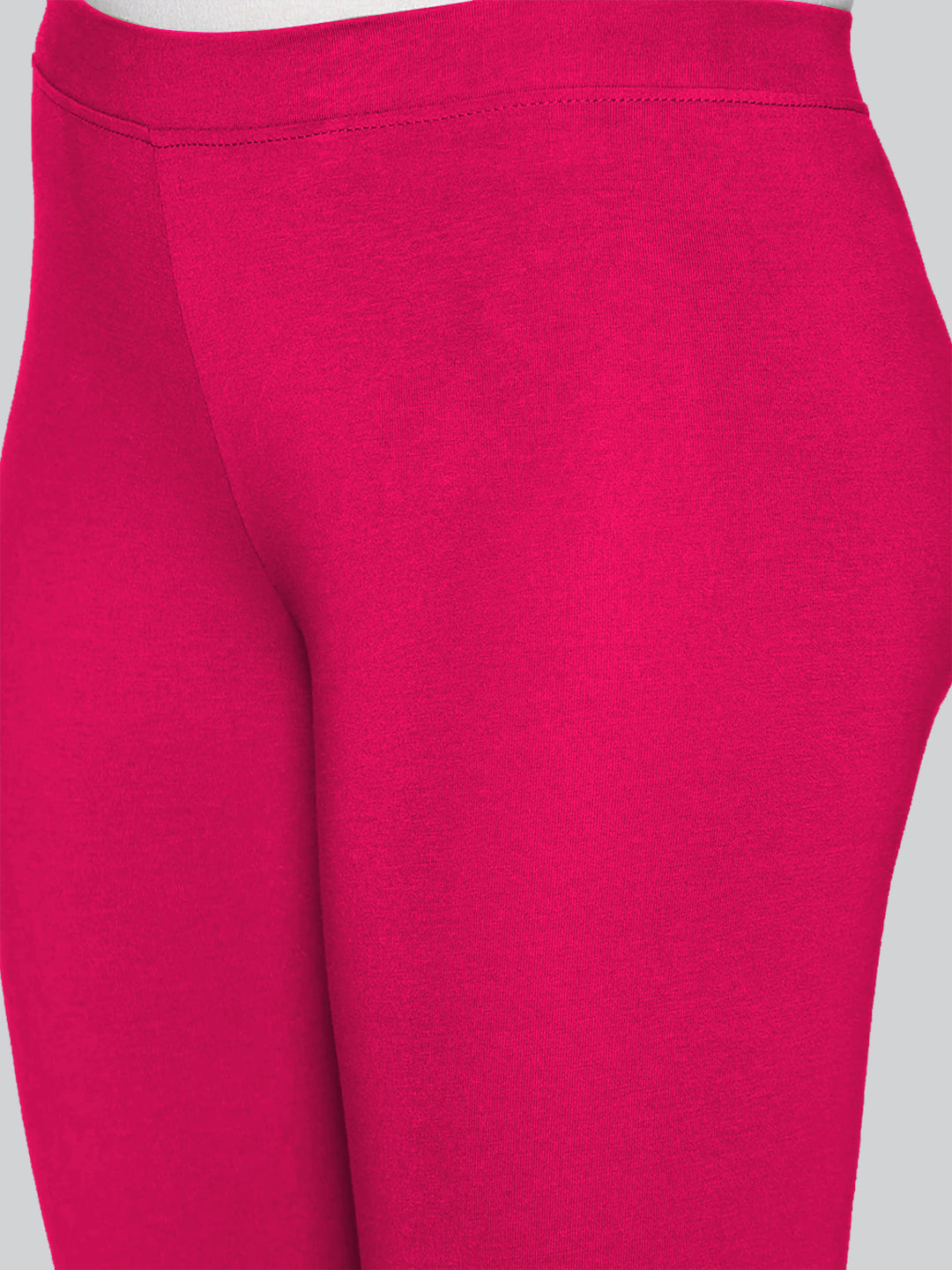 Dark Pink Viscose Ankle Length Leggings