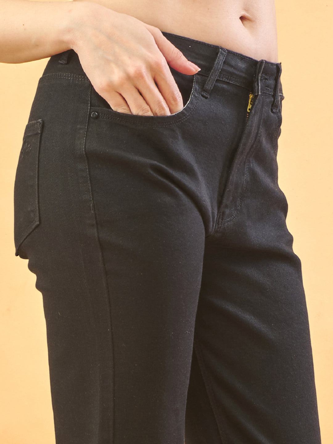 Black Wide-Leg Baggy Sailor Fit Jeans #803