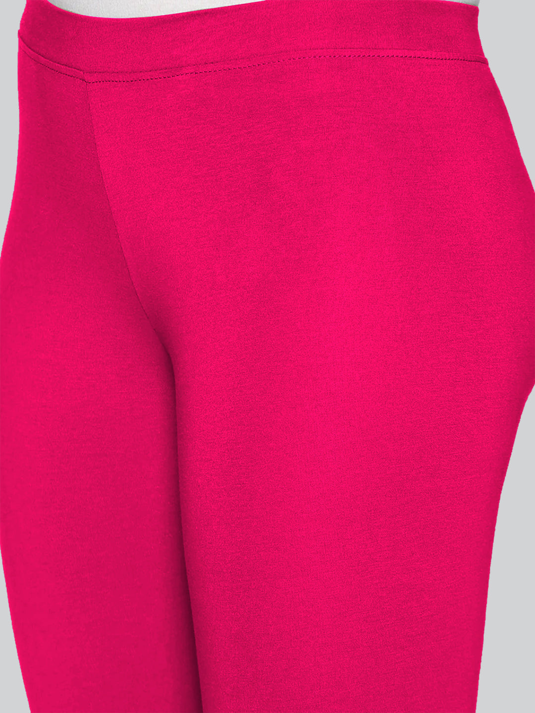 Dark Pink Viscose Ankle Length Leggings