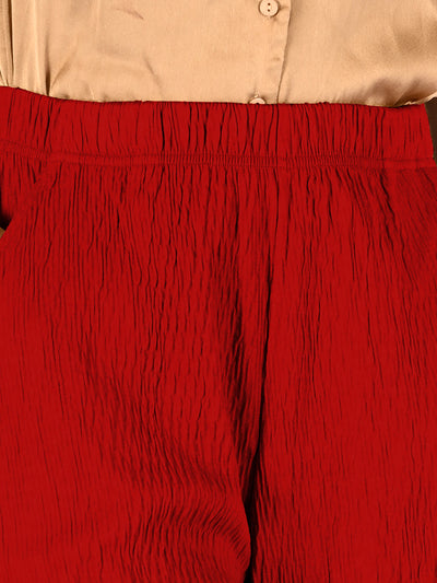 Red Crushed Pant #341