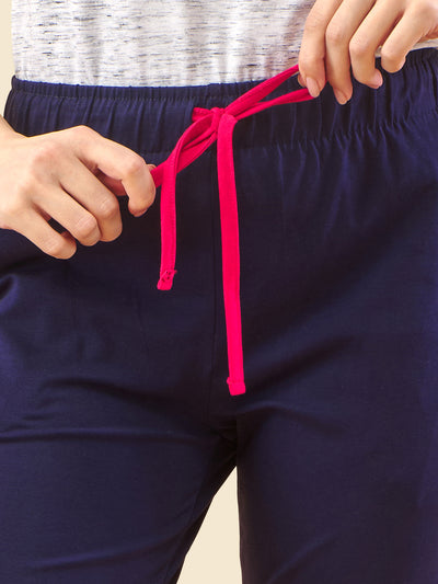 Navy 3/4 Capri Track Pant #302