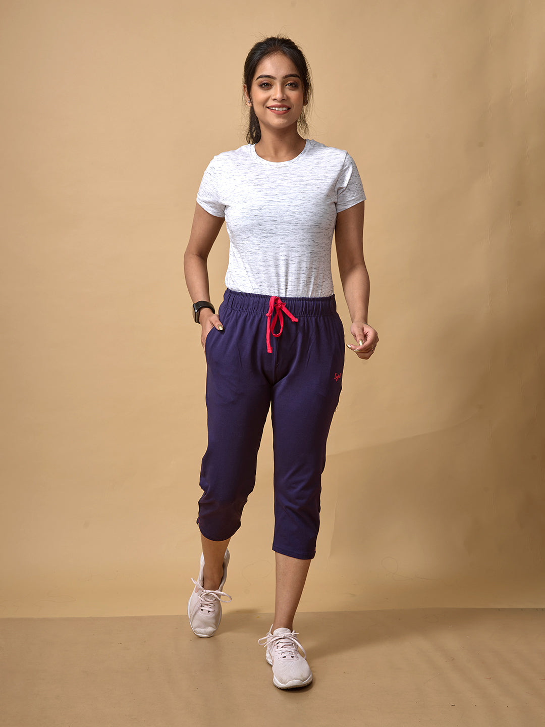 Navy 3/4 Capri Track Pant #302