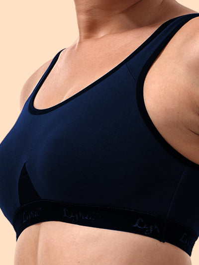 Navy Non-Padded Sports Bra #531