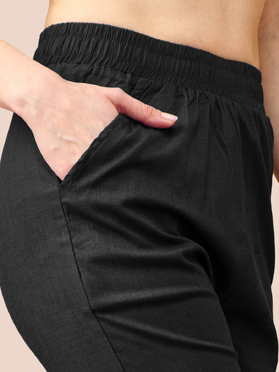 Black Cotton Pant