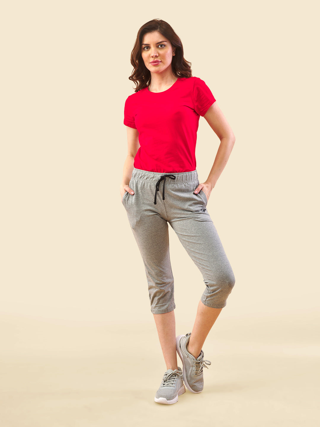 Grey 3/4 Capri Track Pant #302