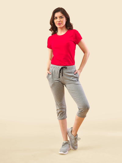 Grey 3/4 Capri Track Pant #302