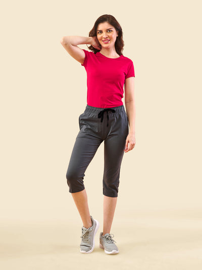 Grey 3/4 Capri Track Pant #302