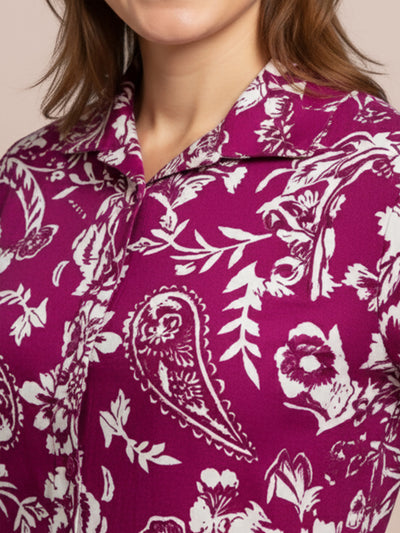 Lyra Women's Printed Premium Rayon B3 Co-ord Set