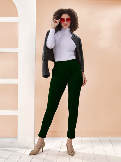 Green Winter Kurti Pant