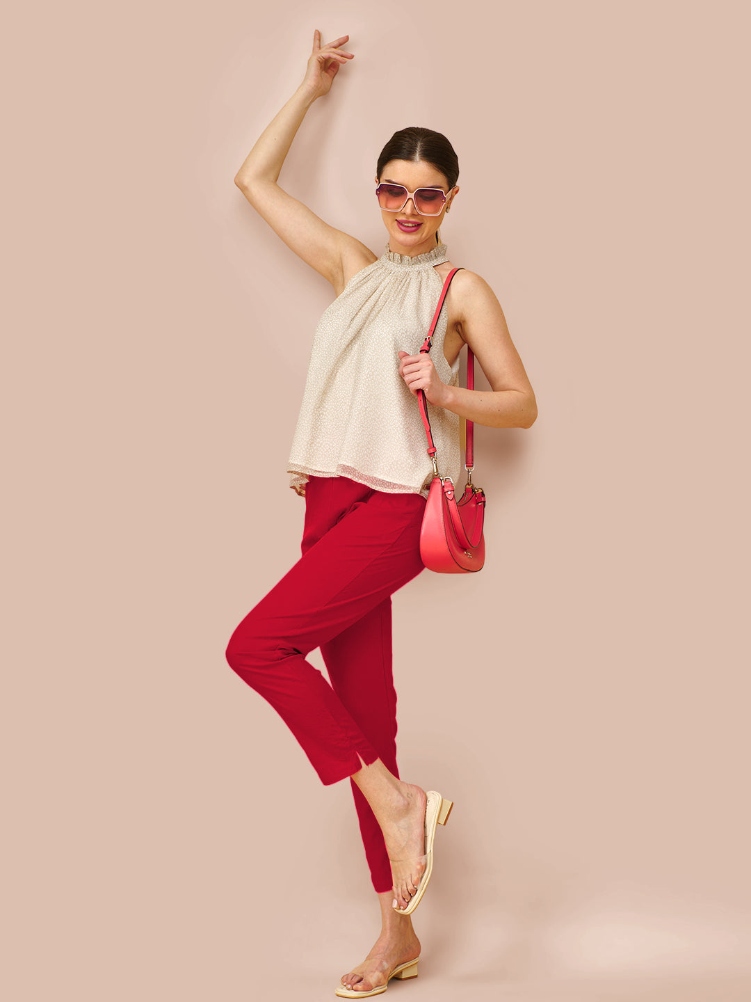 Red Cotton Pant