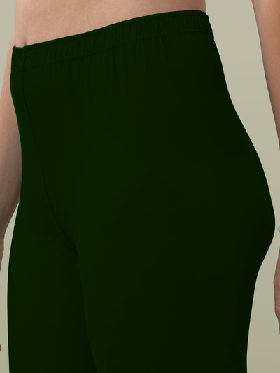 Green Ankle Length Leggings