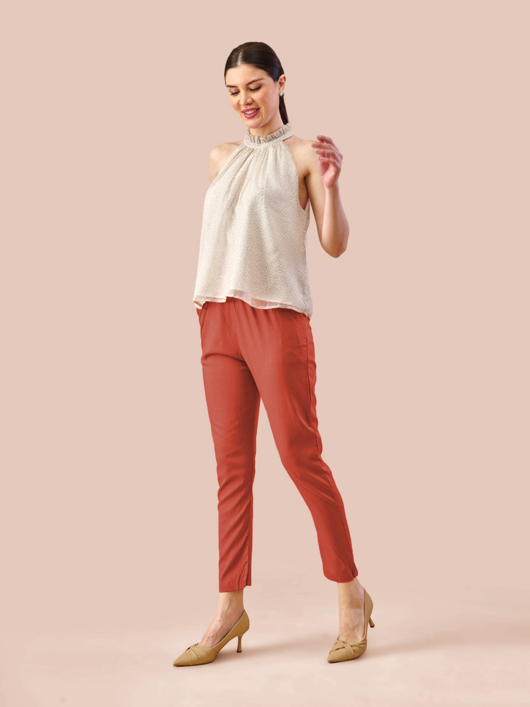 Red Cotton Pant