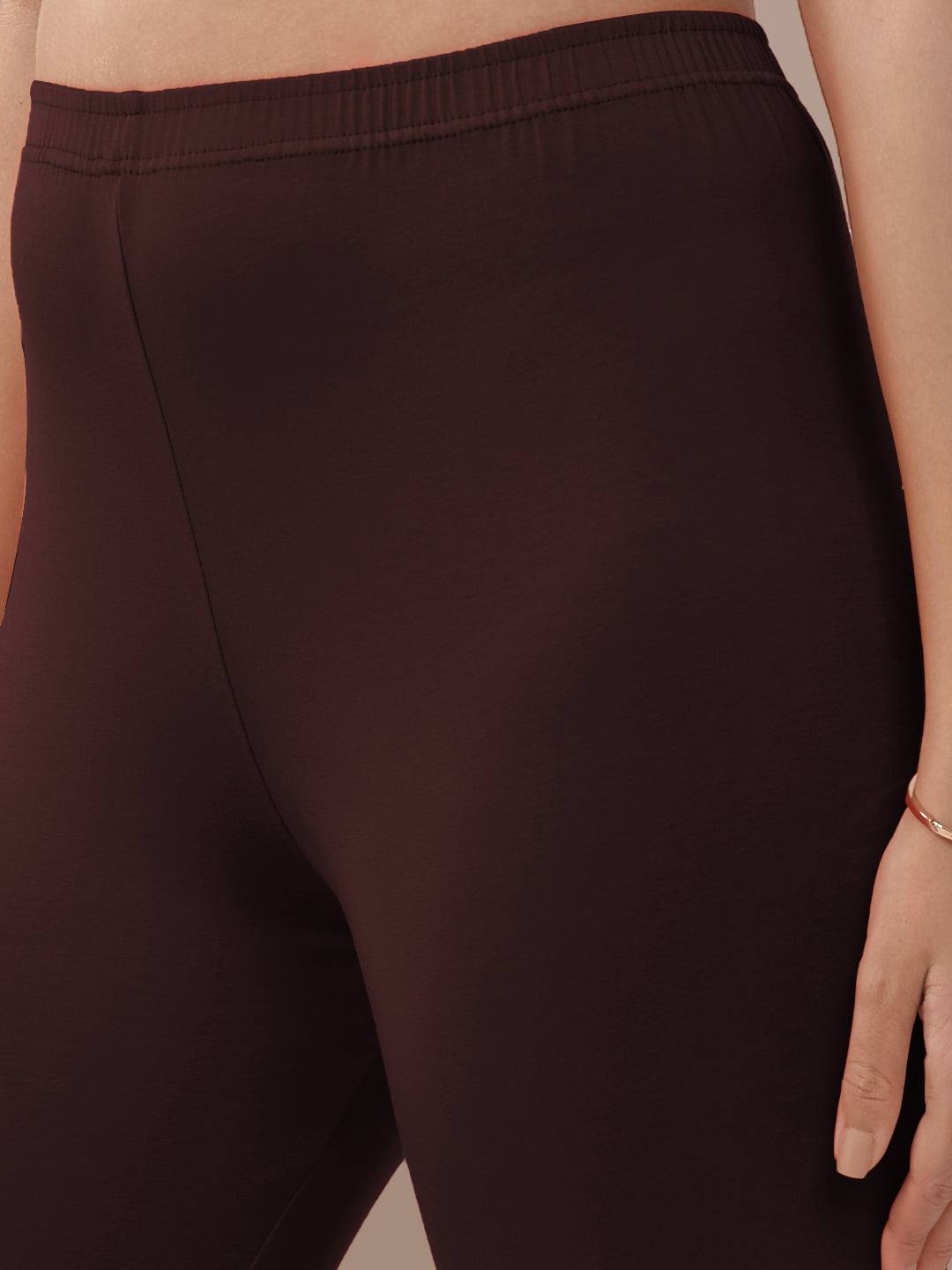 Brown Ankle Length Leggings