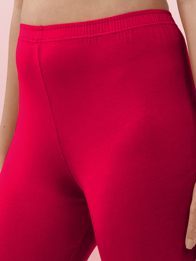 Dark Pink Ankle Length Leggings