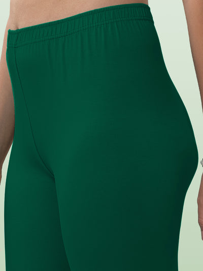 Green Ankle Length Leggings