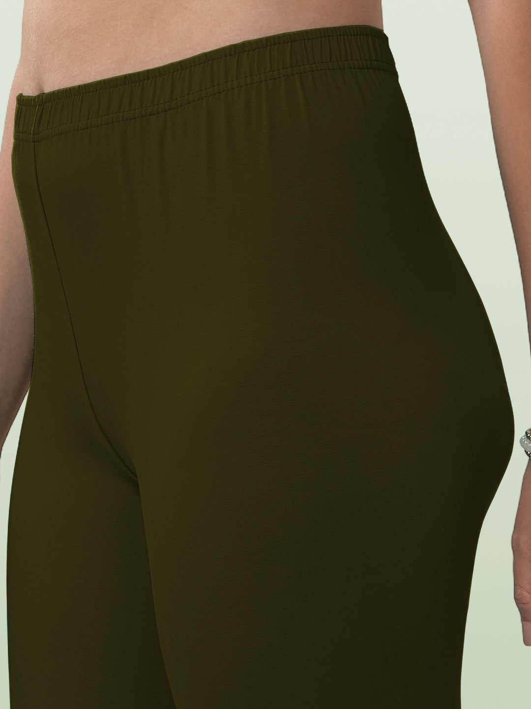 Olive Ankle Length Leggings