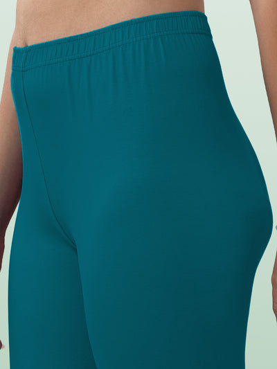 Blue Green Ankle Length Leggings