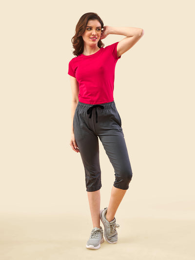 Grey 3/4 Capri Track Pant #302