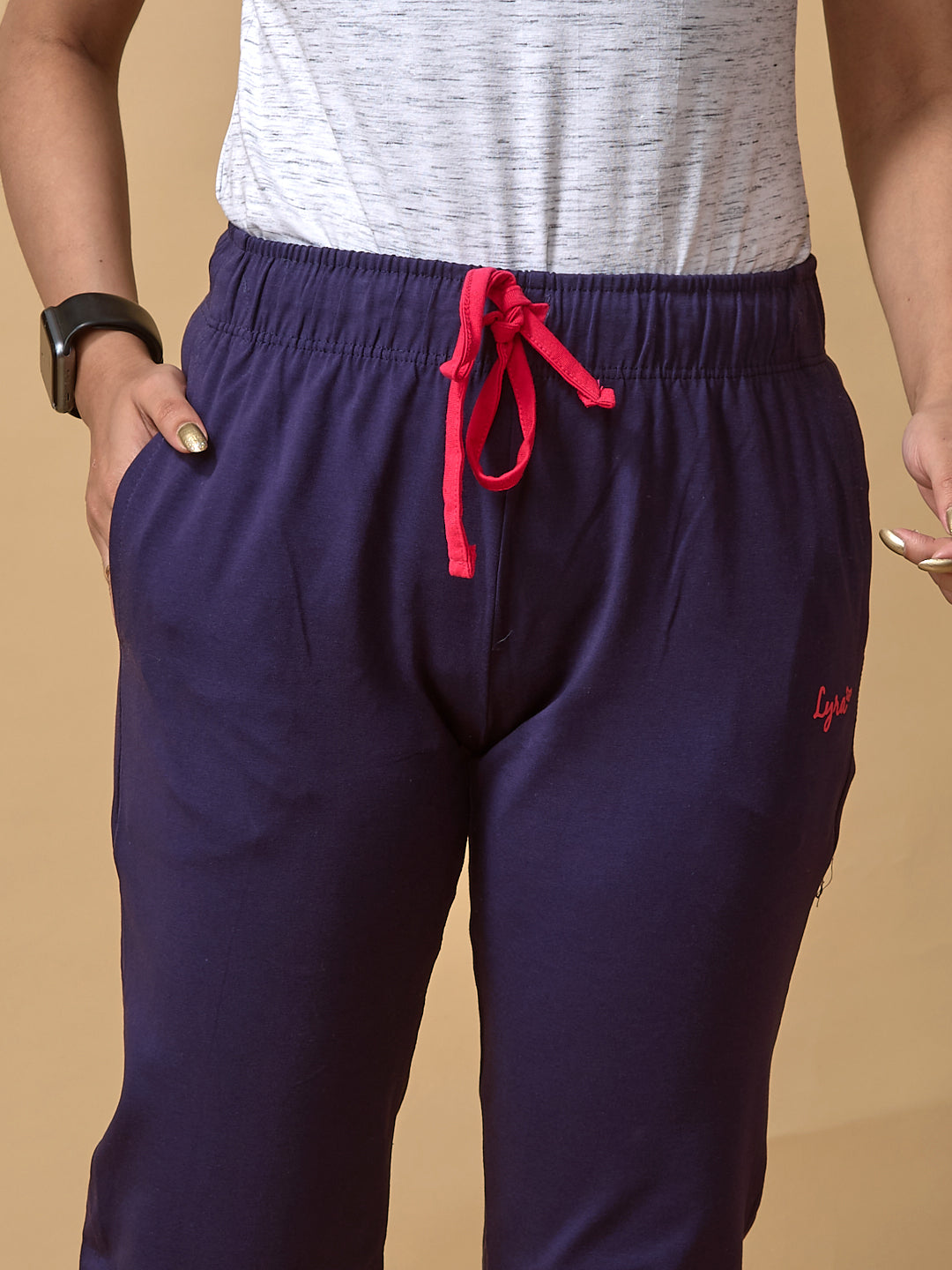 Navy 3/4 Capri Track Pant #302