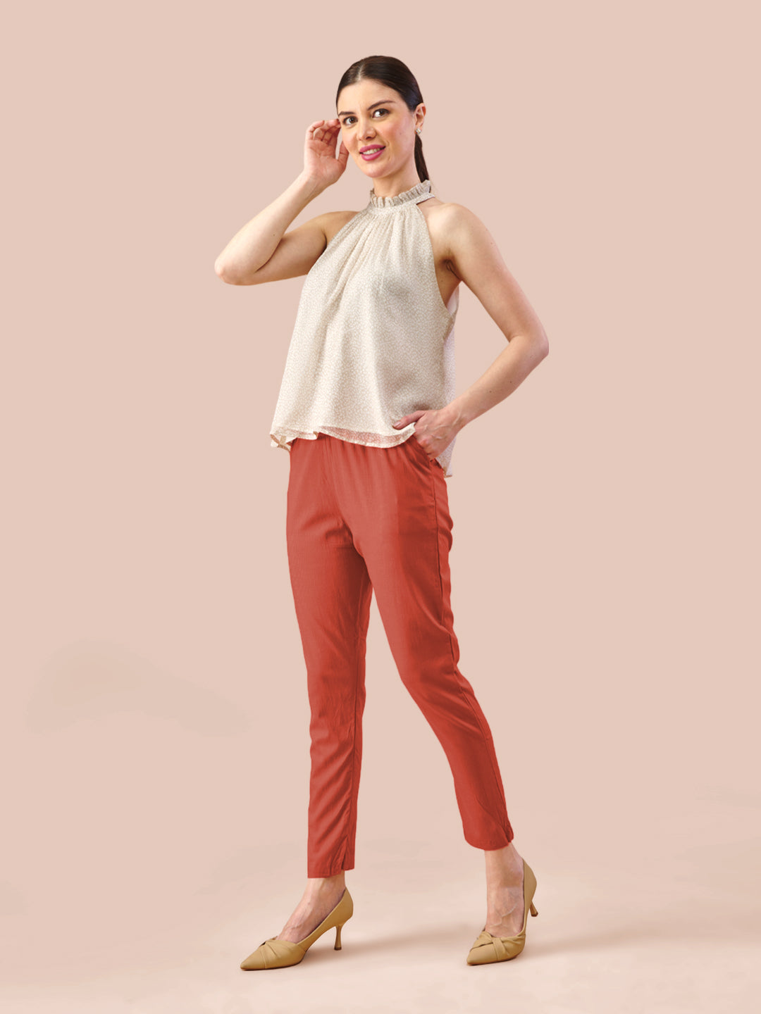 Red Cotton Pant