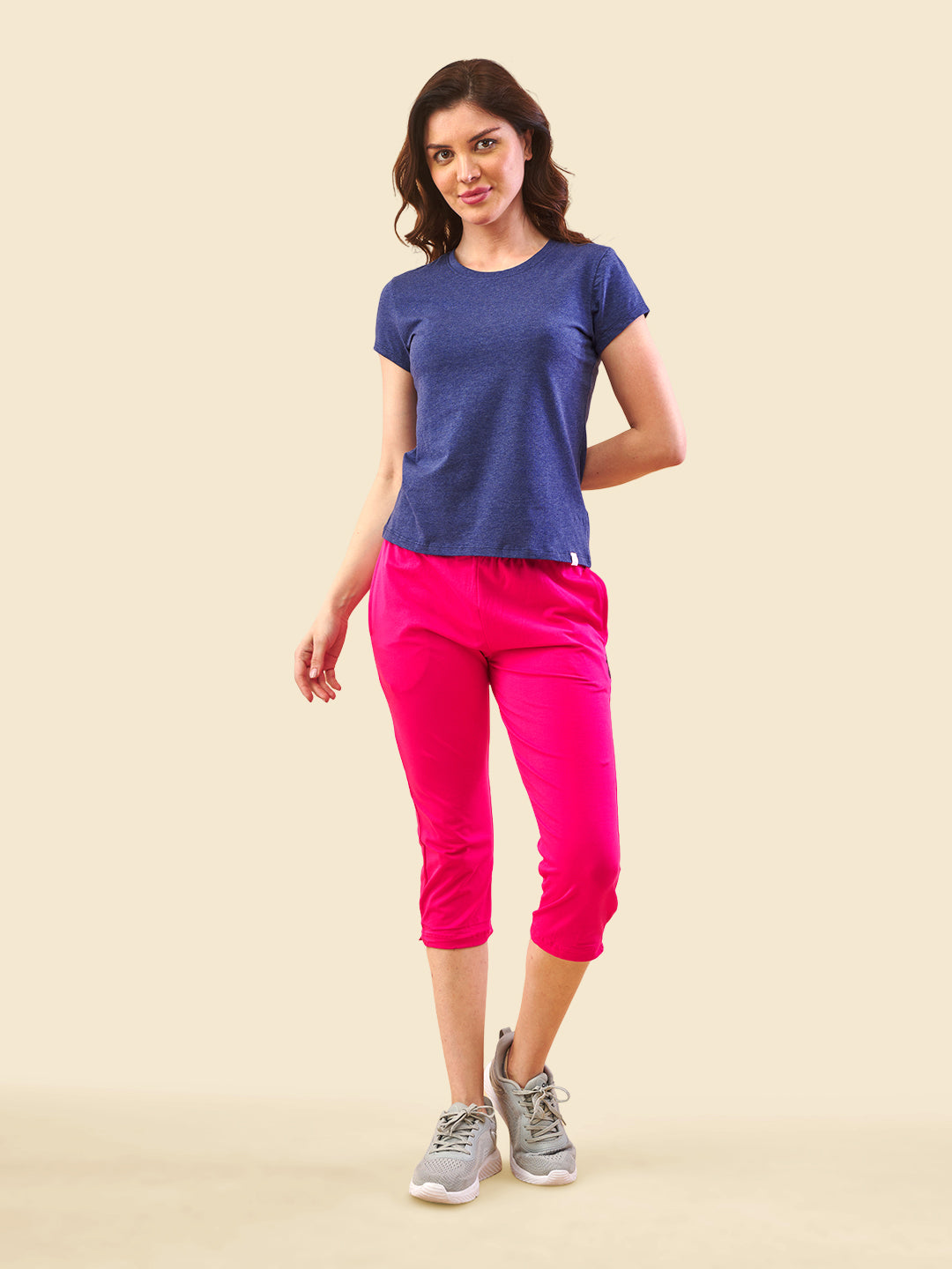 Pink 3/4 Capri Track Pant #302