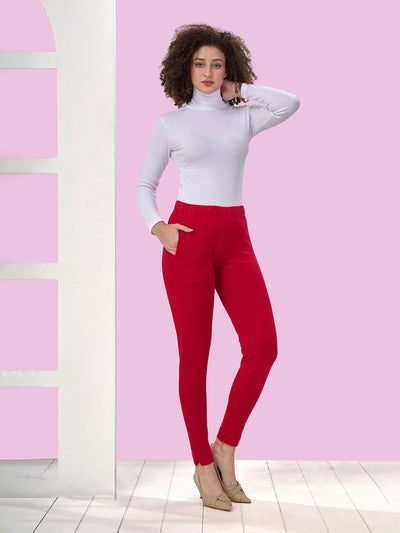 Dark Pink Winter Kurti Pant