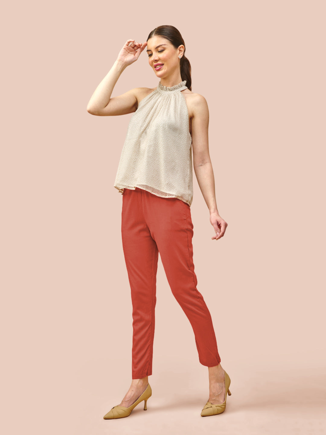 Red Cotton Pant