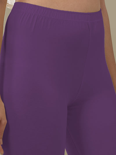 Purple Ankle Length Leggings