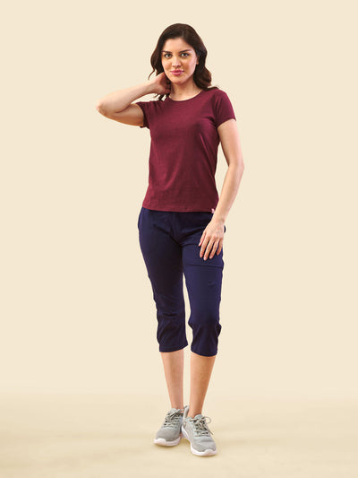 Navy 3/4 Capri Track Pant #302