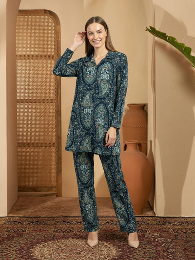 Lyra Women's Printed Premium Rayon B4 PR2 Co-ord Set