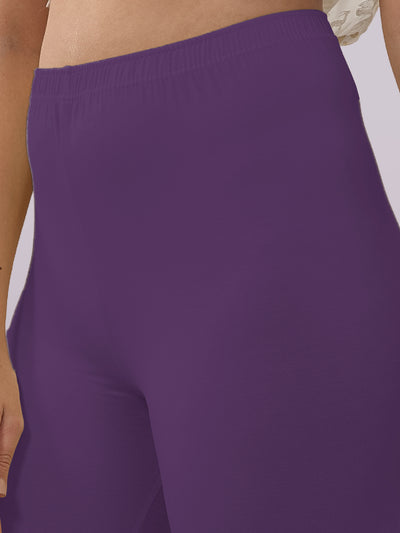 Purple Ankle Length Leggings