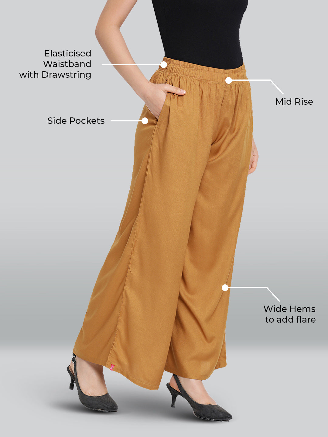 Buy Golden Shimmery Pants Online - W for Woman