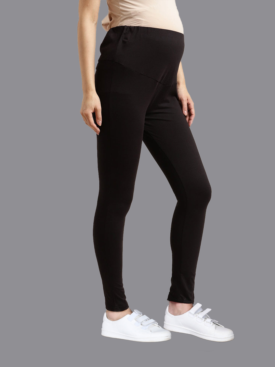 LUX Lyra Cotton Stretchable Full length Churidar Lycra Leggings for women -  Black - Frozentags - Ladies Dress Materials